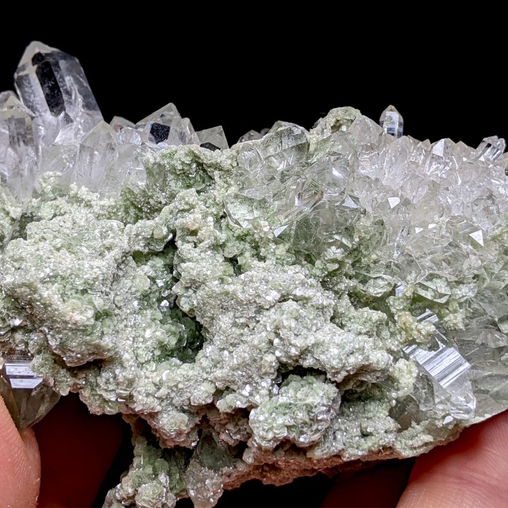 Fuschite, quartz, Peru, 273 g