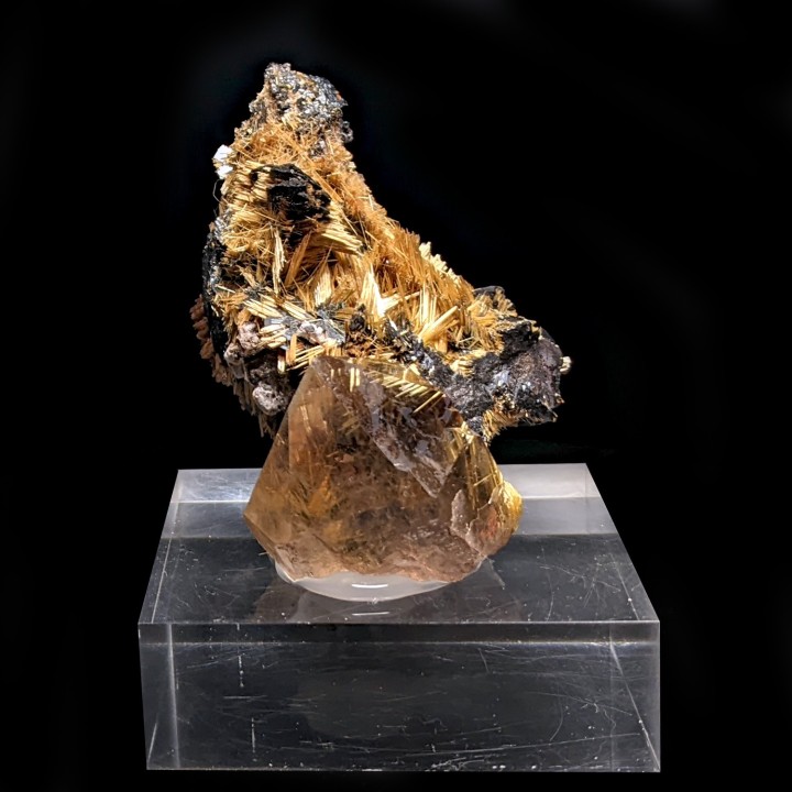 Rutile, hématite, quartz, Novo Horizonte, Brésil, 7,3 cm