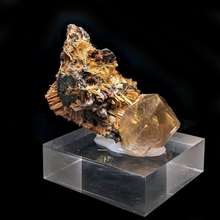 Rutile, hématite, quartz, Novo Horizonte, Brésil, 7,3 cm