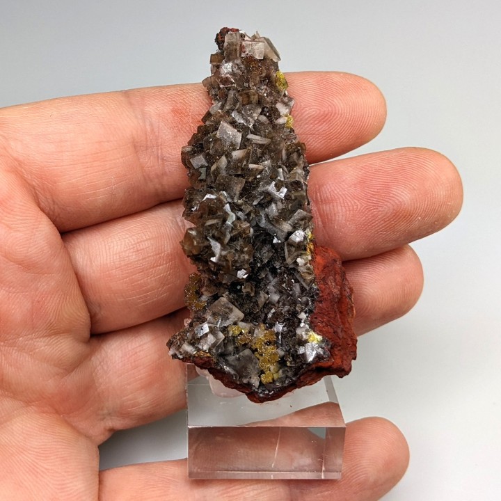 Calcite, mimétite, Santa Eulalia, Mexique, 6,2 cm