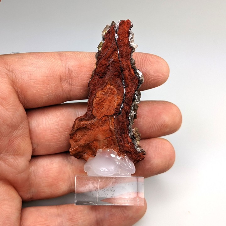 Calcite, mimétite, Santa Eulalia, Mexique, 6,2 cm