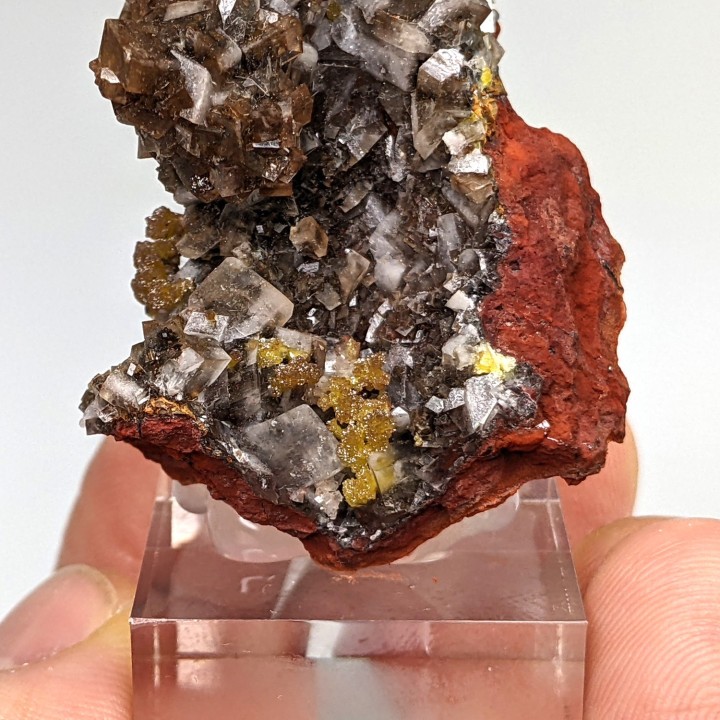 Calcite, mimétite, Santa Eulalia, Mexique, 6,2 cm