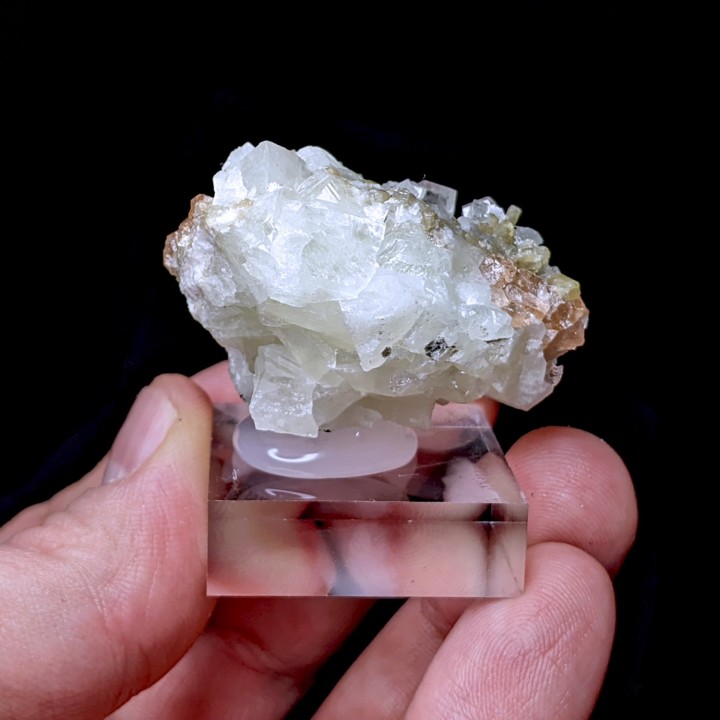 Prehnite, diopside, garnet, Jeffrey Mine, Canada, 4.1 cm