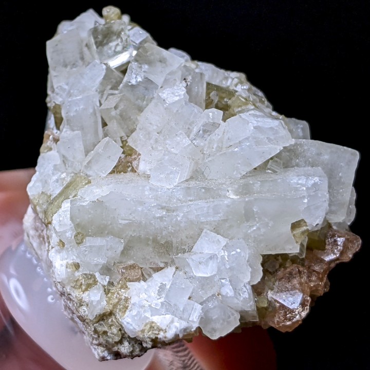 Prehnite, diopside, garnet, Jeffrey Mine, Canada, 4.1 cm