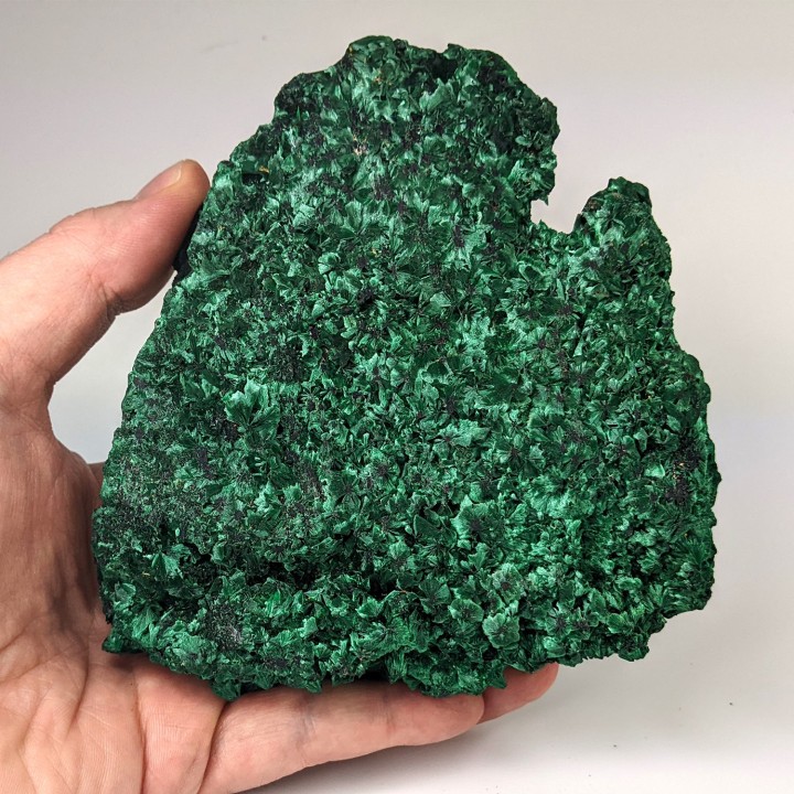 Fibrous malachite, Mindouli, Congo, 497 g