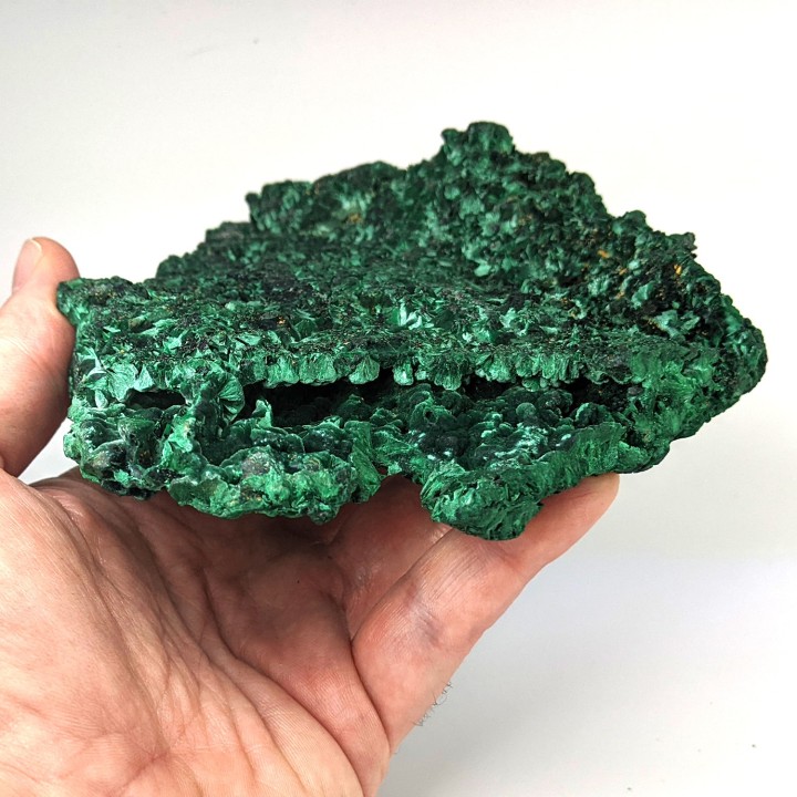 Fibrous malachite, Mindouli, Congo, 497 g