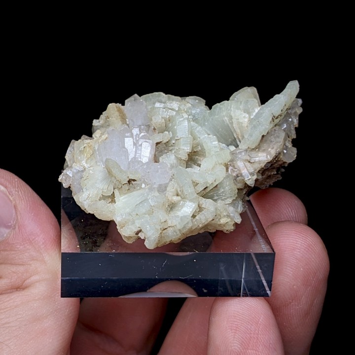 Prehnite, quartz, Djebel Melh, Maroc, 5 cm