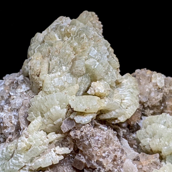 Prehnite, quartz, Djebel Melh, Morocco, 7 cm