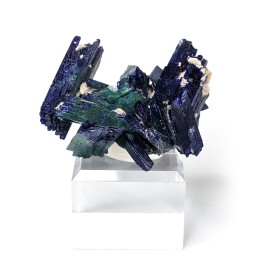 Azurite, malachite, Kerouchen, Morocco, 3.6 cm