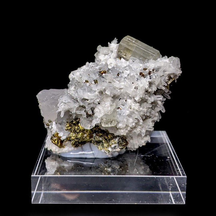 Apatite, quartz, Julcani, Pérou, 5,6 cm