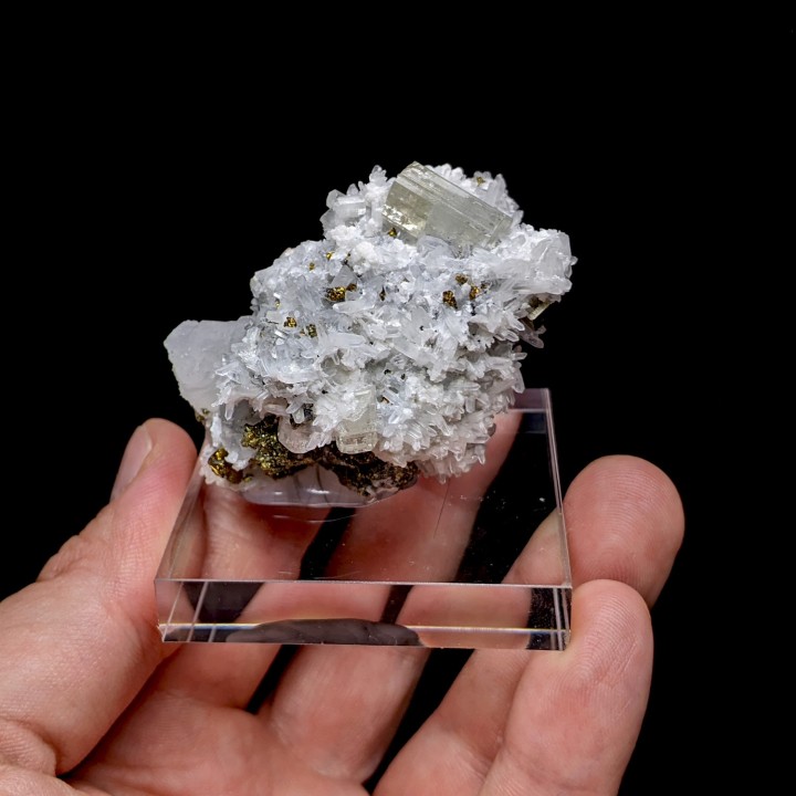 Apatite, quartz, Julcani, Pérou, 5,6 cm