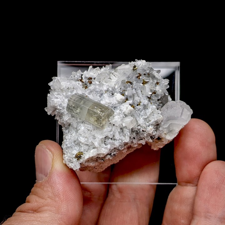 Apatite, quartz, Julcani, Pérou, 5,6 cm