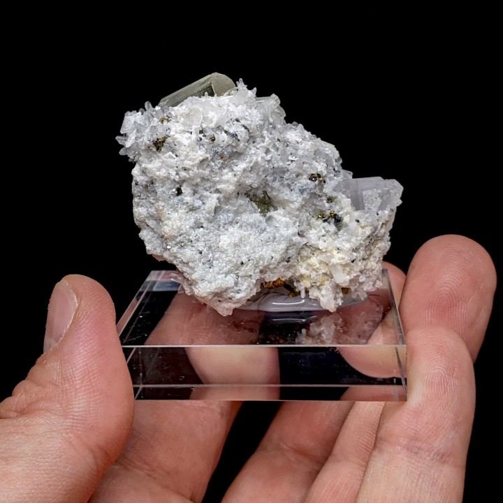Apatite, quartz, Julcani, Pérou, 5,6 cm