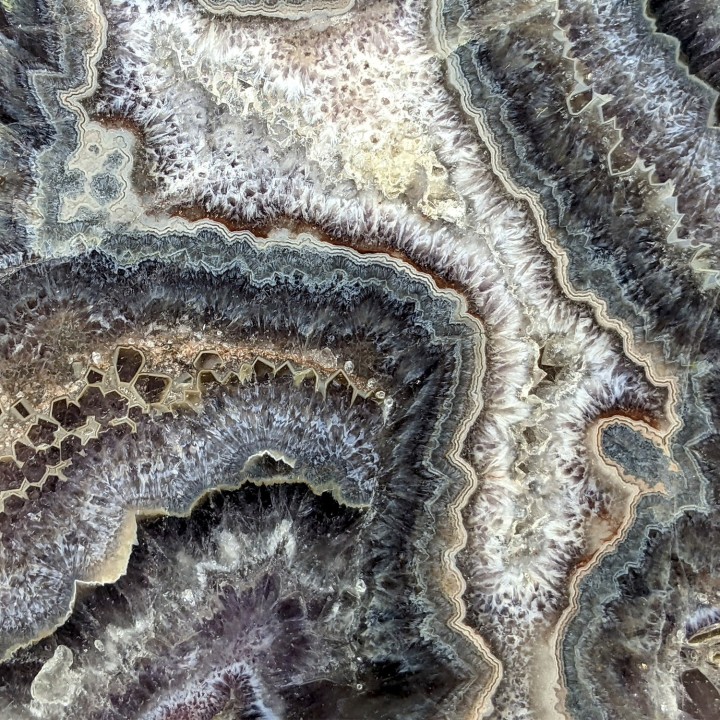 Slice of agate, Châtelperron, France, 410 grams