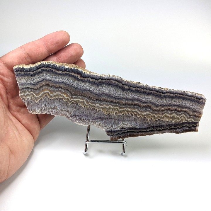 Tranche d'agate, Châtelperron, France, 245 grammes