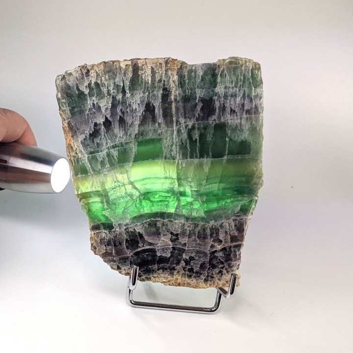Slice of Fluorite, Voltennes, France, 366 grams