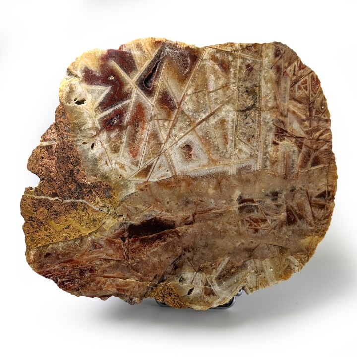 Tranche d'agate géométrique, 802 grammes