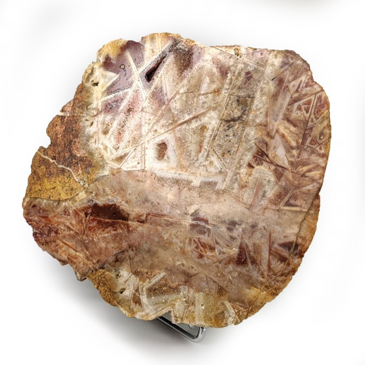 Geometric agate slice, 802 grams