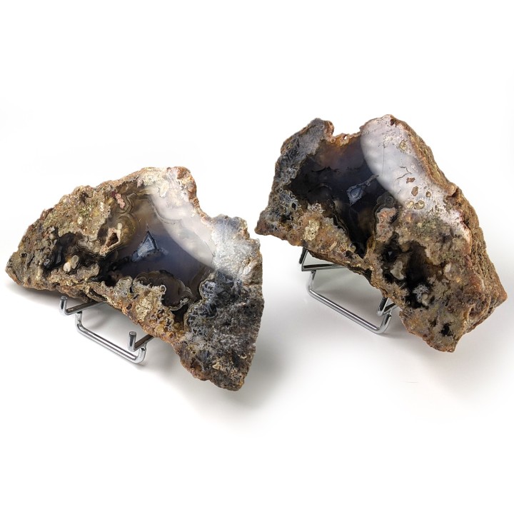 Paire de tranches d'agate, Turquie, 636 grammes