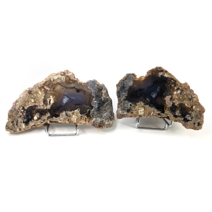 Paire de tranches d'agate, Turquie, 636 grammes