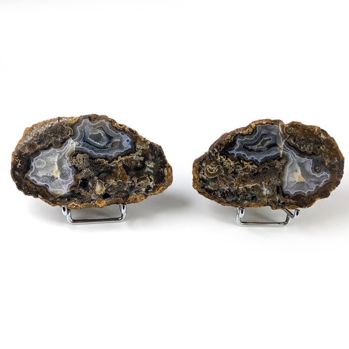 Pair of agate slices, Turkey, 212 grams