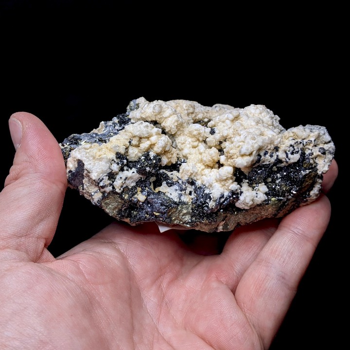 Pyrite, rhodochrosite, sphalérite, Trepca, 435 grammes