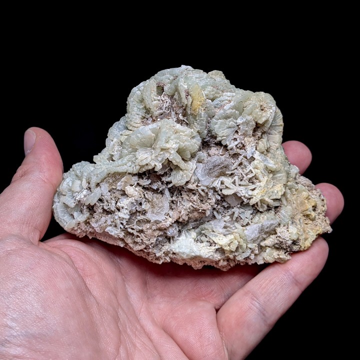 Prehnite, quartz, Djebel Melh, Maroc, 368 grammes