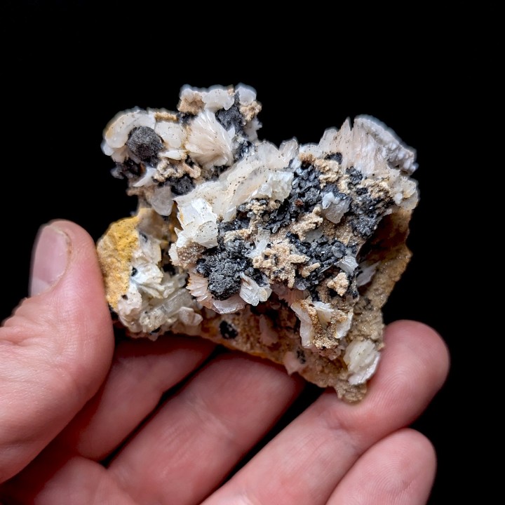 Cerussite, barite, Mibladen, Morocco, 104 grams