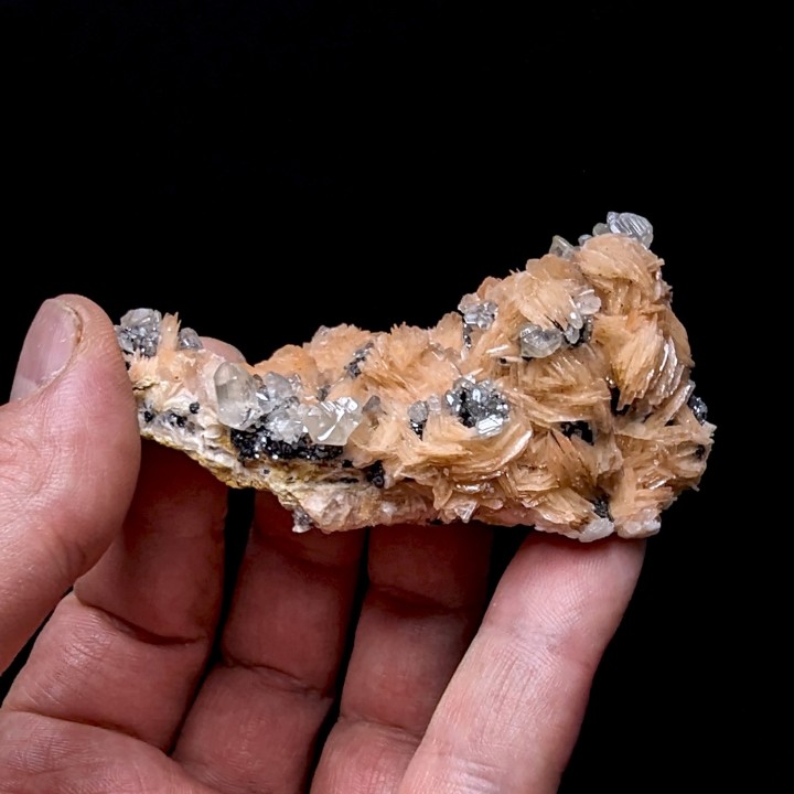 Cérusite, baryte, Mibladen, Maroc, 7,5 cm