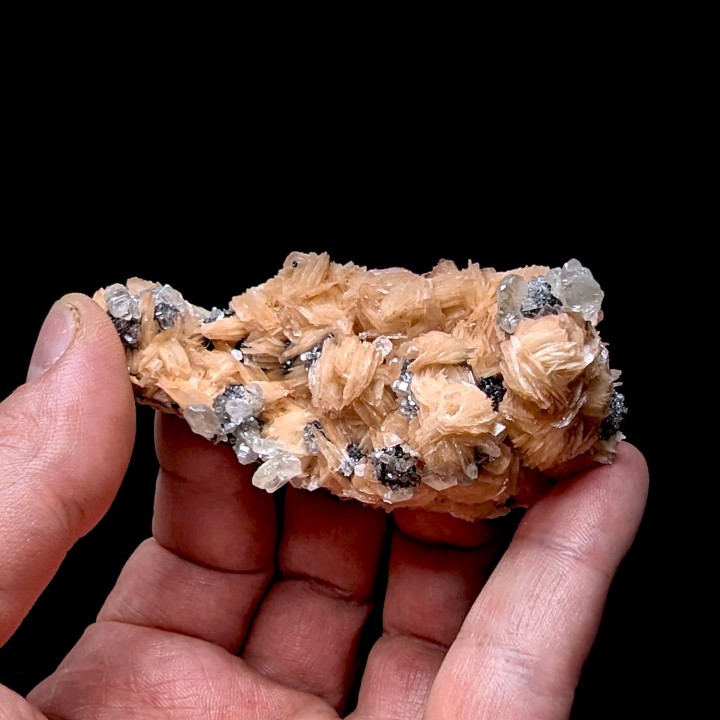 Cerussite, baryte, Mibladen, Morocco, 7.5 cm