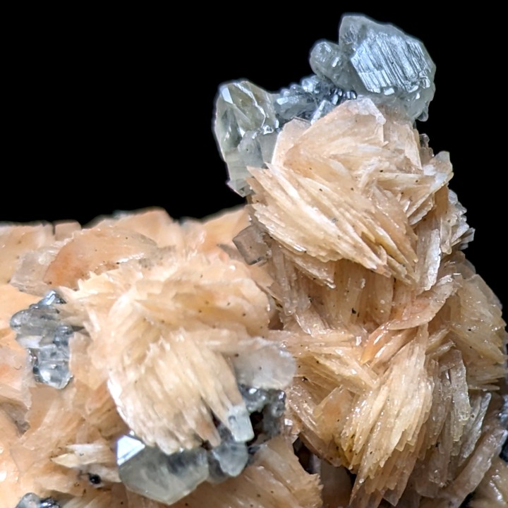 Cerussite, baryte, Mibladen, Morocco, 7.5 cm