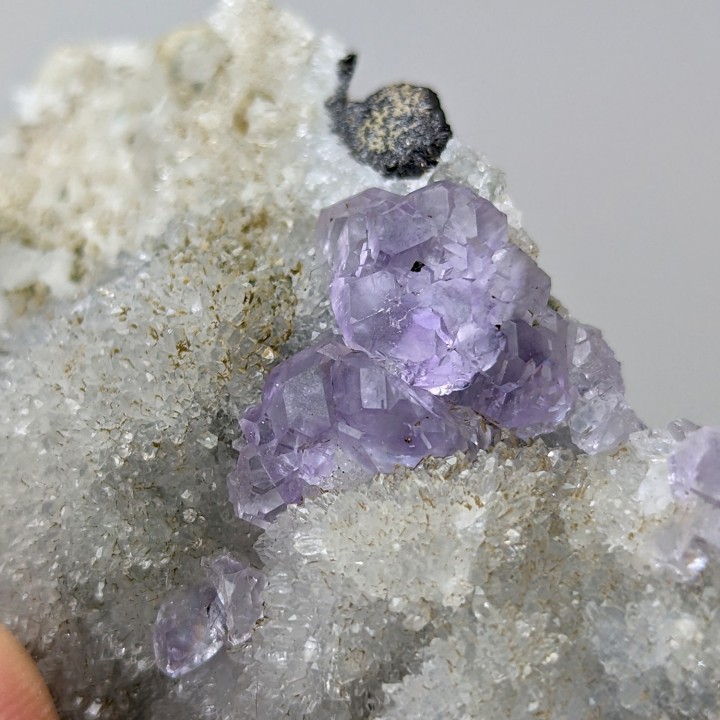 Fluorite, quartz, Dalnegorsk, Russie, 180 grammes