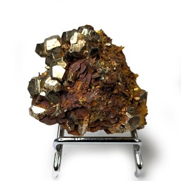 Pyrite, sidérite, Mine de Mésage, France, 4,5 cm