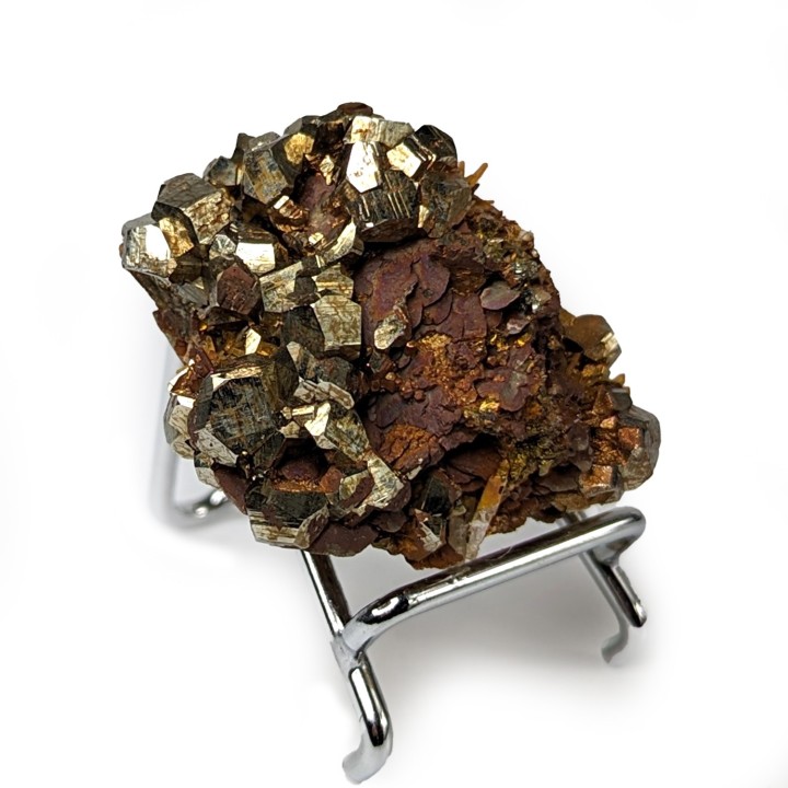 Pyrite, sidérite, Mine de Mésage, France, 4,5 cm