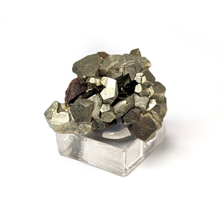 Pyrite, sidérite, Mine de Mésage, France, 4,4 cm