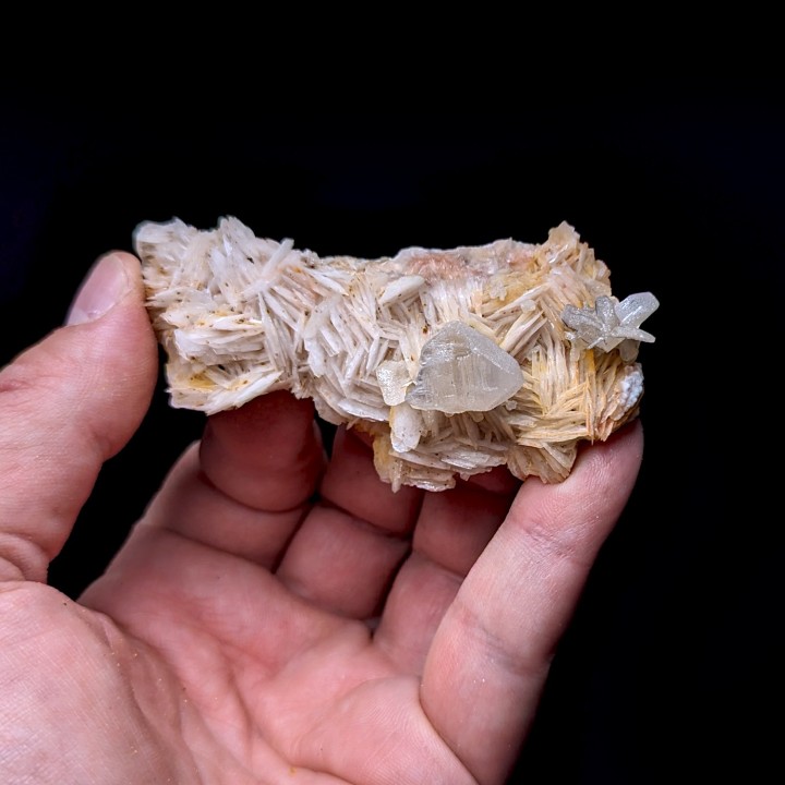 Twinned cerusite, baryte, Mibladen, Morocco, 8 cm