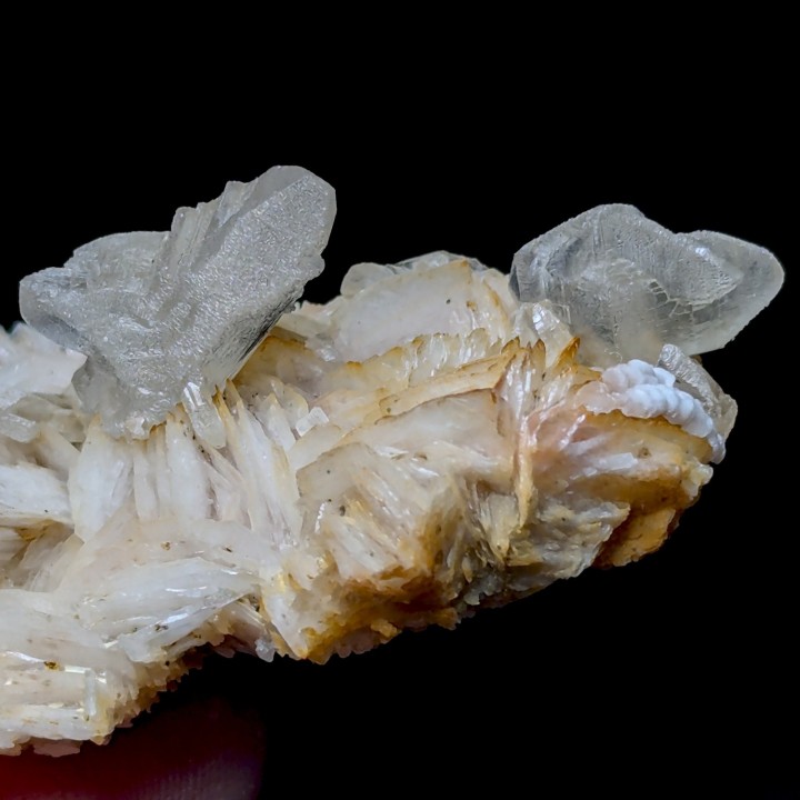 Cérusite maclée, baryte, Mibladen, Maroc, 8 cm