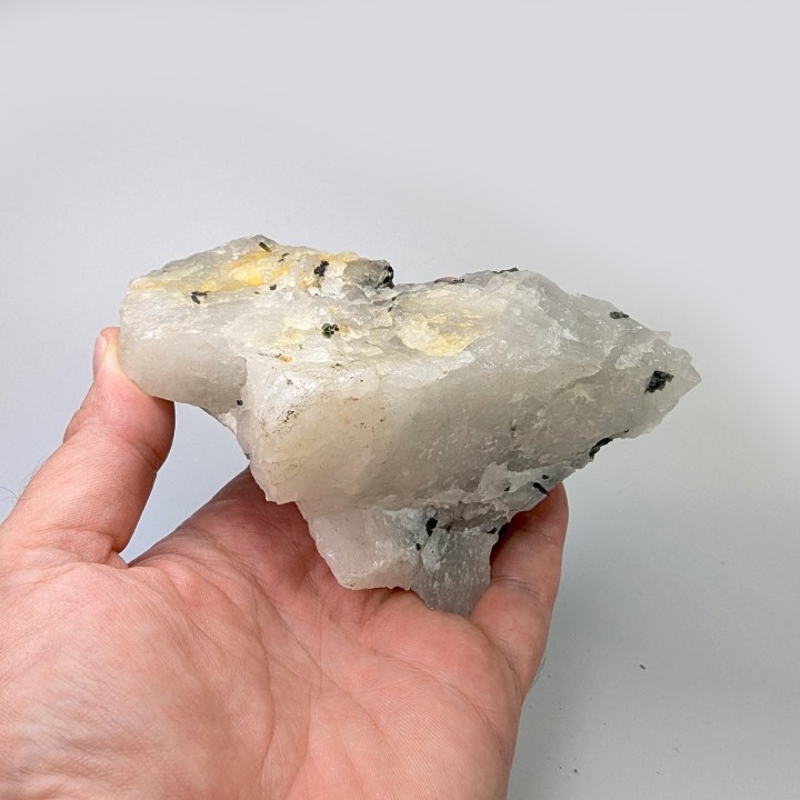 Quartz, tourmaline verte, Brésil, 393 grammes
