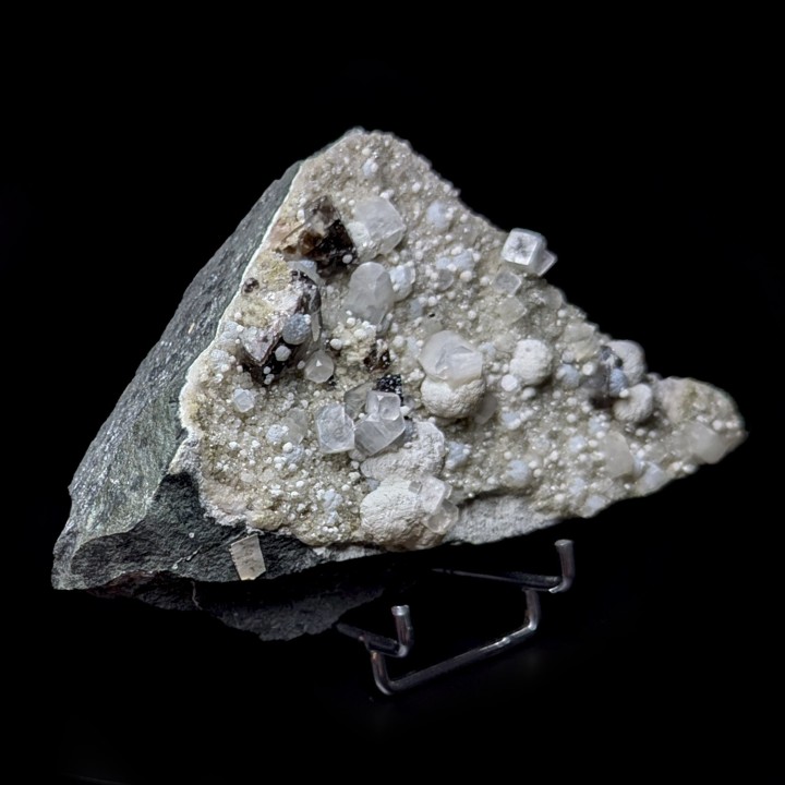 Prehnite, calcite, Pohna, India, 409 grams