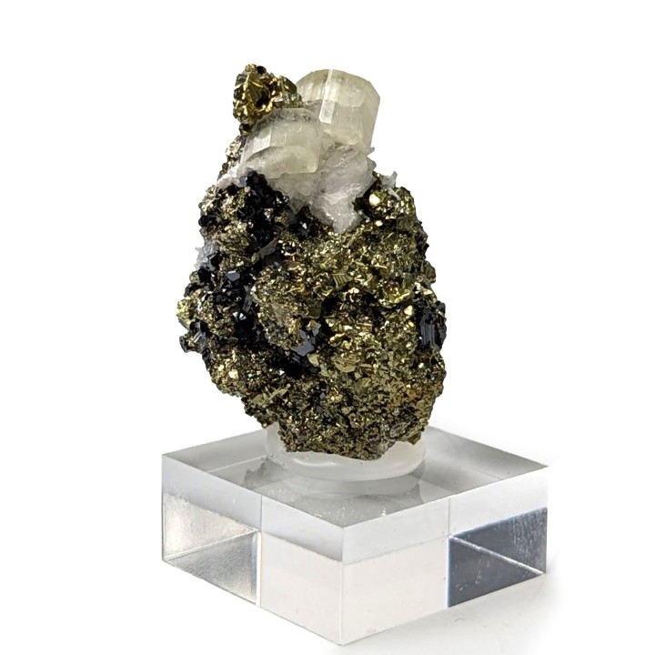 Apatite, pyrite, Julcani, Peru, 3.3 cm