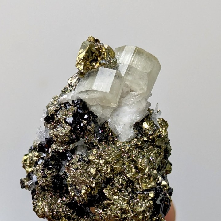 Apatite, pyrite, Julcani, Peru, 3.3 cm