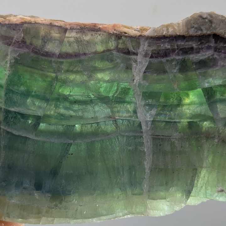 Slice of Fluorite, Voltennes, France, 9.5 cm