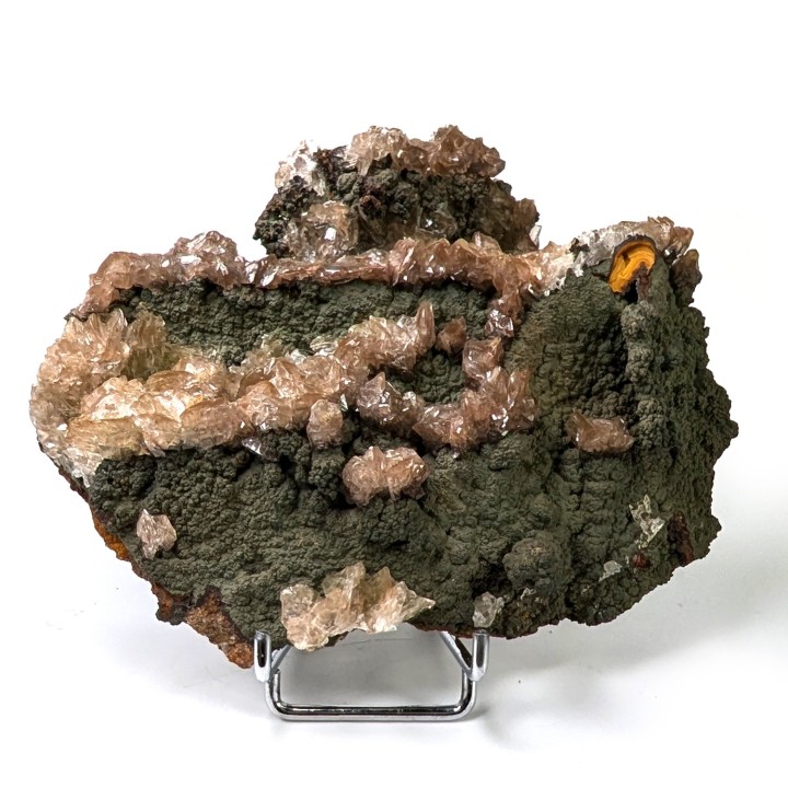 Mottramite, calcite, Ojuela, Mexico, 432 grams