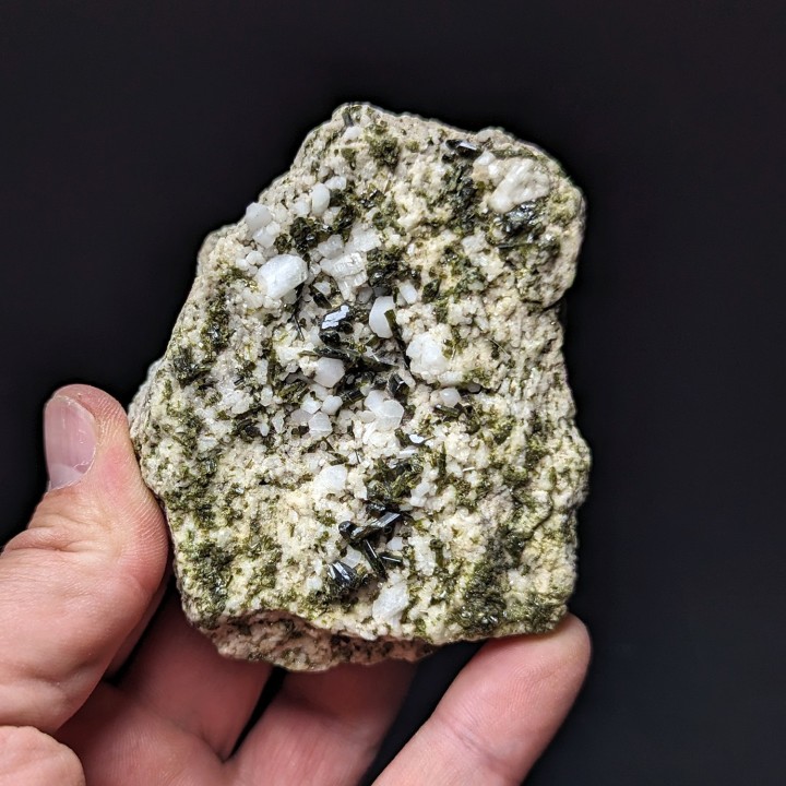 Epidote, albite, St Véran, France, 243 grammes