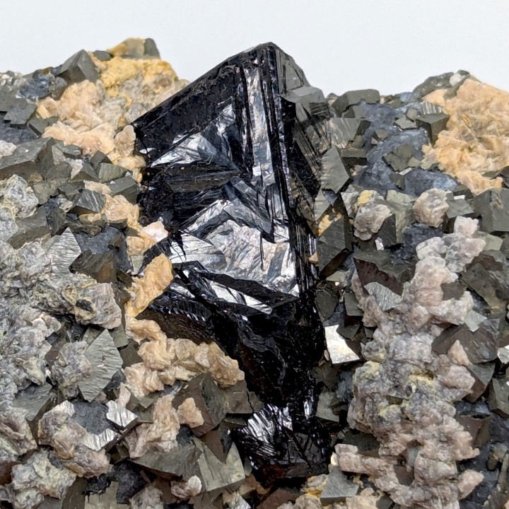 Sphalerite, Chalcopyrite, Calcite, Kosovo, 192 grams