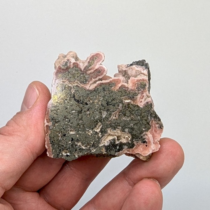 Rhodochrosite, pyrite, Pérou, 80 grammes