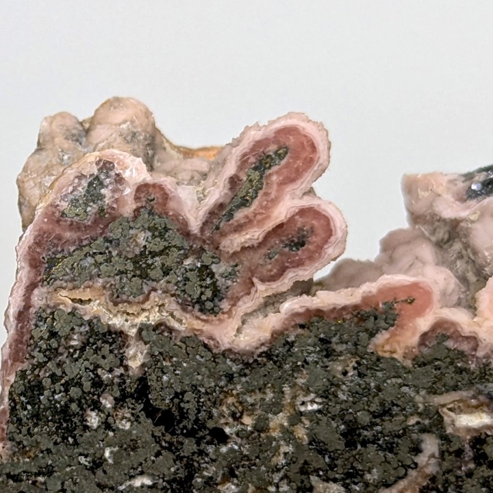Rhodochrosite, pyrite, Peru, 80 grams