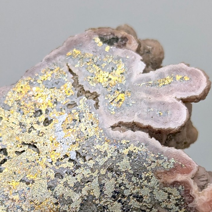 Rhodochrosite, pyrite, Pérou, 80 grammes
