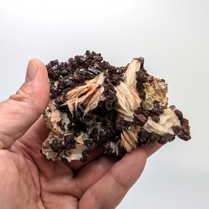 Vanadinite, baryte, Mibladen, Morocco, 188 grams