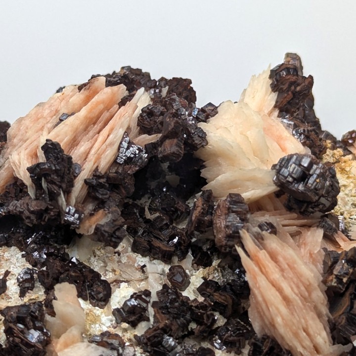 Vanadinite, baryte, Mibladen, Morocco, 188 grams
